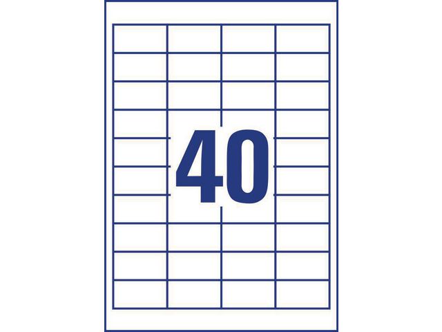 Etikett AVERY 48,5x25,4mm 4000/fp